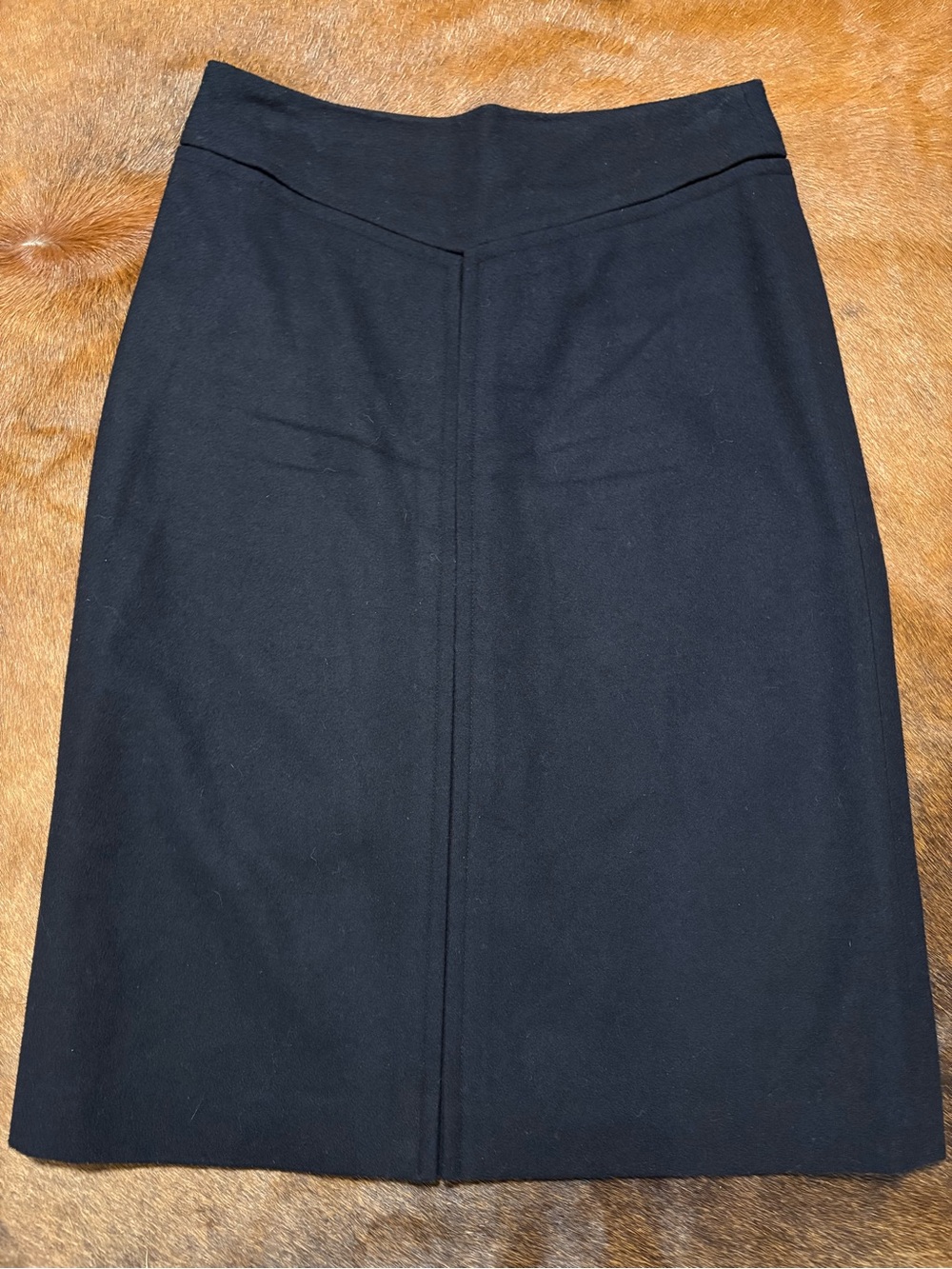Vintage Club Monaco Black Pencil Skirt with Center Seam